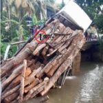 உடைந்து விழுந்தது பாலம் – ஆற்றுக்குள் விழுந்த லொறி: போக்குவரத்து தடை!