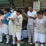 கொடுப்பனவுகோரி நுவரெலியா வைத்தியசாலை சுகாதார ஊழியர்கள் போராட்டம்!