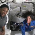 சர்வதேச விண்வெளி நிலையத்துக்குள் துள்ளல் நடனமிட்டு நுழைந்த சுனிதா வில்லியம்ஸ்!