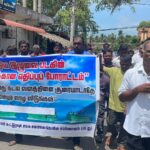 இந்திய மீனவர்களின் அத்துமீறலை தடுக்ககோரி யாழில் போராட்டம்