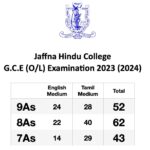 யாழ்.இந்து கல்லூரியில் 52 மாணவர்கள் 9 A பாடங்களிலும் சித்தி