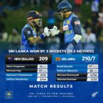 நியூசிலாந்தை வீழ்த்தி ஒருநாள் தொடரை வென்றது இலங்கை