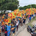 சுதந்திர தினத்தை முன்னிட்டு யாழில் தேசிய கொடியுடன் பேரணி