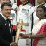 பத்ம பூஷண் விருது பெற்றார் அஜித் குமார்