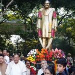 பாடகர் எஸ்பிபியின் வெண்கல சிலை ஹைதராபாத்தில் திறப்பு