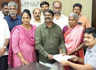 காரைக்குடி தொகுதியில் களமிறங்கும் சீமான் வேட்பு மனு தாக்கல்!