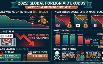 உலகளாவிய வெளிநாட்டு உதவி வீழ்ச்சி!