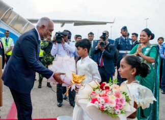 மாலைதீவு ஜனாதிபதிக்கு அமோக வரவேற்பு!