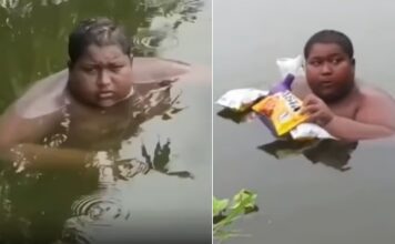 குளத்திலேயே பகல், இரவு தங்கும் 16 வயது சிறுவன்