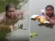 குளத்திலேயே பகல், இரவு தங்கும் 16 வயது சிறுவன்