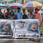 அனோஜனுக்கு மன்னிப்பு வழங்குமாறுகோரி ஹட்டனில் ஆதரவு போராட்டம்