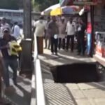 கண்டி நகரில் திடீரென சரிந்து விழுந்த நடைபாதை: நால்வர் காயம்